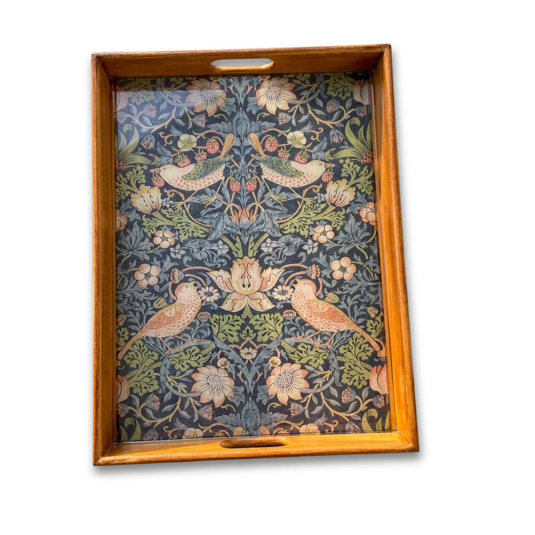 Bird & Floral Serving Tray
